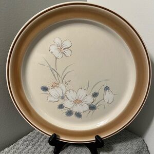 Vintage Water Color Floral Hearthside Dawn Stoneware Dinner Plate
